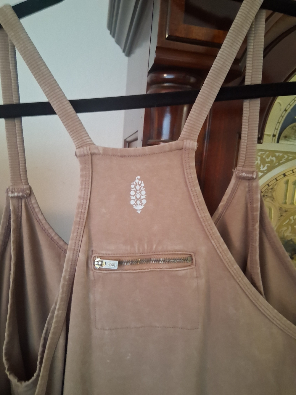 Free People Taupe Romper Dress - Picture 3 of 9